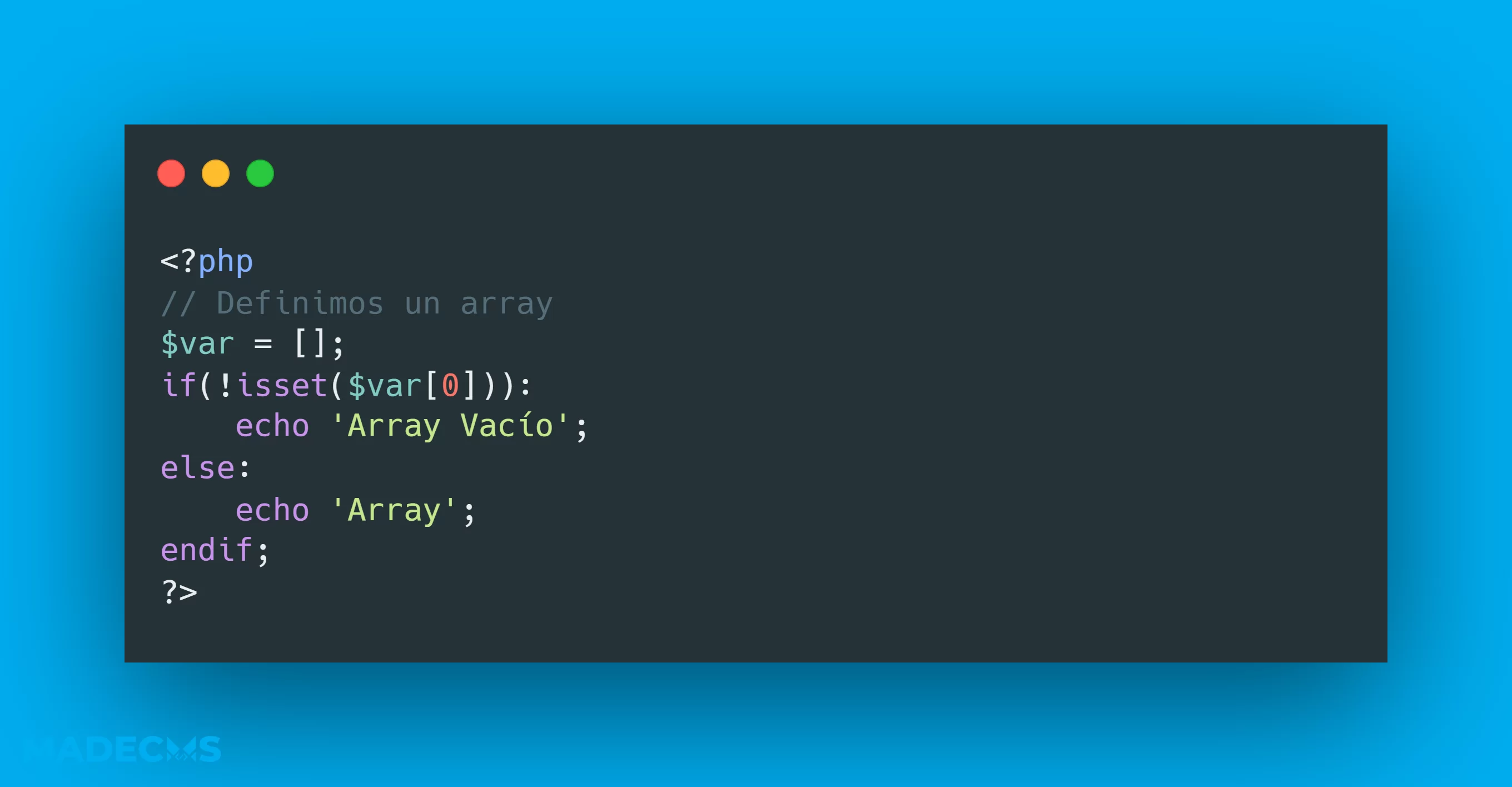 Como validar si un array esa vacío con PHP