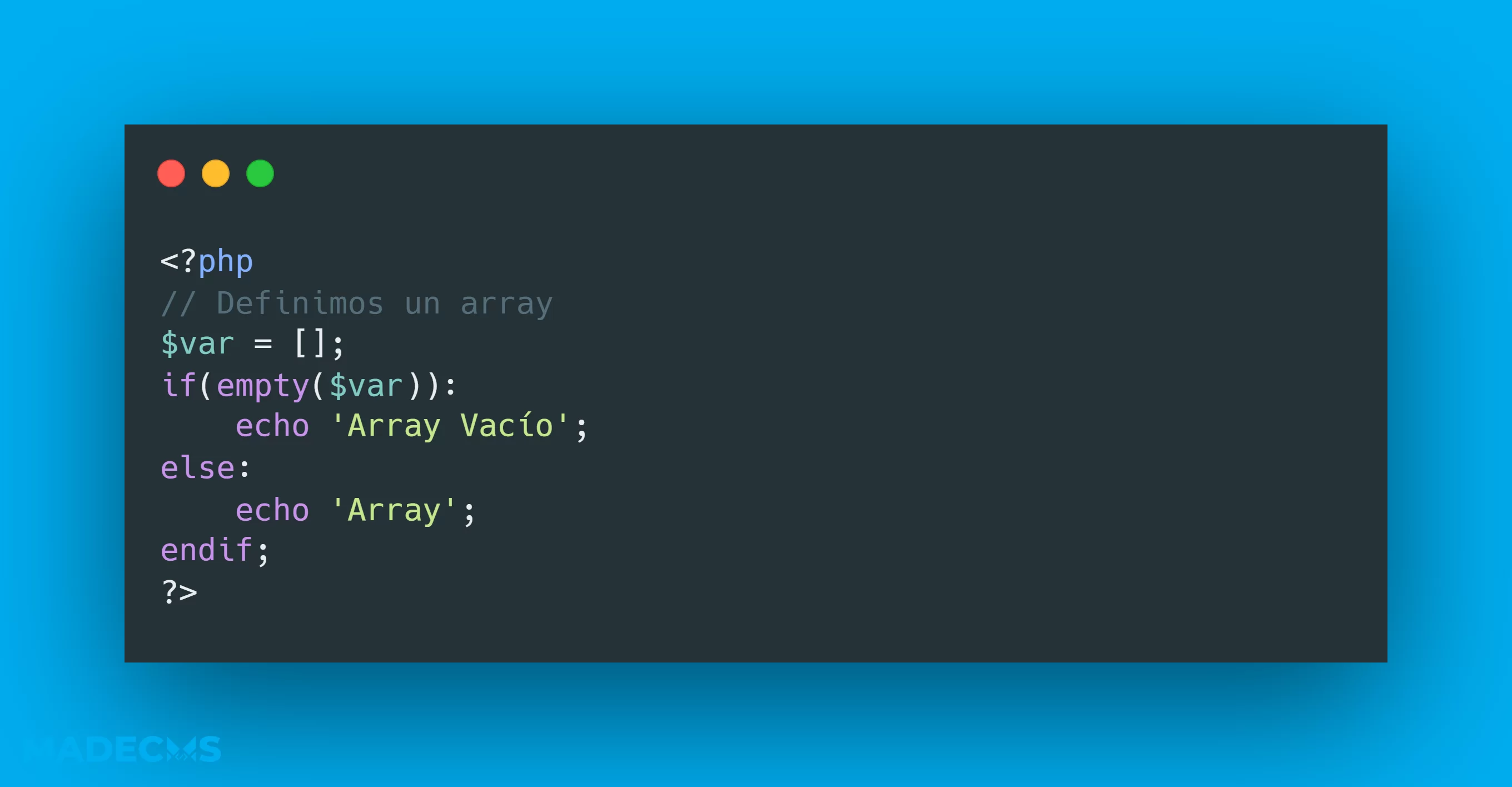 Como validar si un array esa vacío con PHP