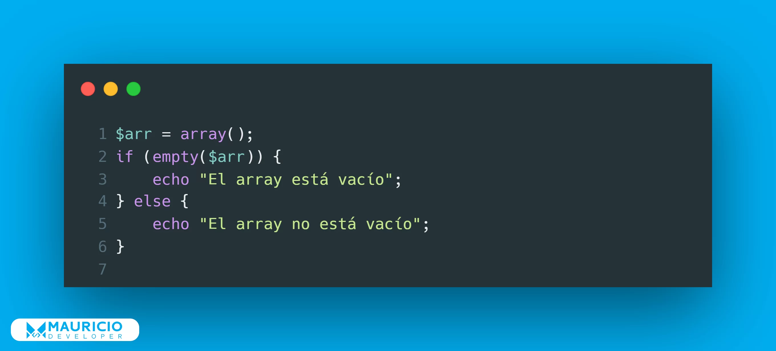 Como saber si un array esta vacio PHP