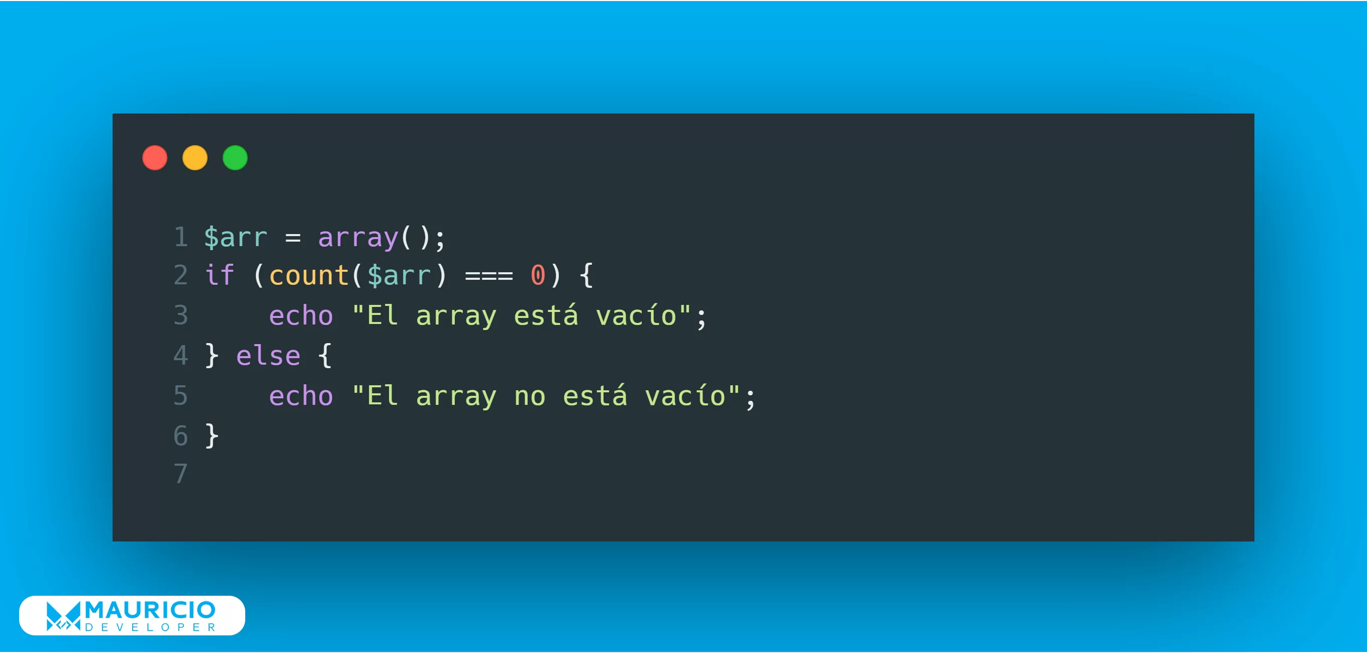 Como saber si un array esta vacio PHP