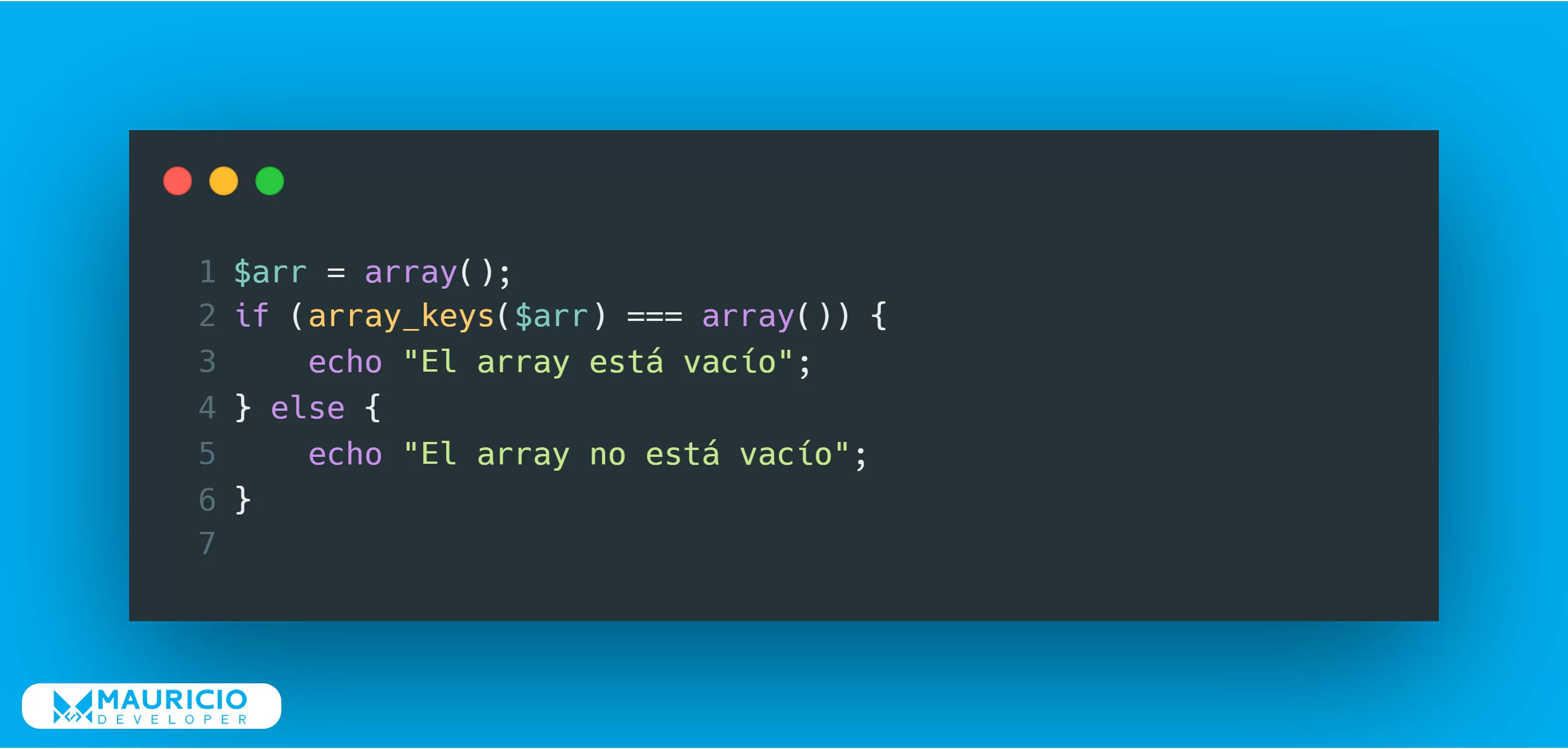 Como saber si un array esta vacio PHP